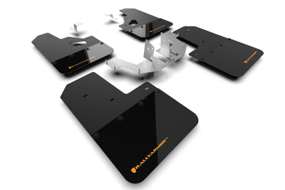 Rally Armor 21-25 Ford Bronco (Plstc Bmpr + RR - NO Rptr/Sprt) Blk Mud Flap w/Cy Orange Logo