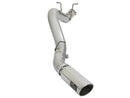 aFe ATLAS 5in DPF-Back Aluminized Steel Exhaust System w/Polished Tips 2017 GM Duramax 6.6L (td) L5P
