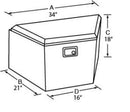 Tradesman Aluminum Trailer Tongue Storage Box (16in.) - Black