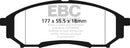 EBC 05-07 Ford F250 (inc Super Duty) 5.4 (2WD) Ultimax2 Rear Brake Pads