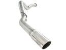 aFe ATLAS 5in DPF-Back Alum Steel Exhaust System Polished Tip GM Diesel Trucks 7.5-10 V8-6.6L td LMM