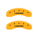 MGP 4 Caliper Covers Engraved Front & Rear SRT8 Black finish silver ch