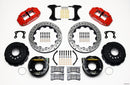 Wilwood Narrow Superlite 4R Rear P-Brk Kit 12.88in Drilled Red Small Ford 2.66in Offset