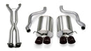 Corsa 2005-2007 Chevrolet Corvette C6 6.0L V8 Auto Sport 2.5in. Cat-Back Dual Rear Exit with Twin 3.5in. Black PVD Pro-Series Tips