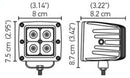 Hella HVF Cube 4 LED Off Road Kit - 3.1in 12W Flood Beam