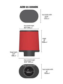 AEM 4.00 in Dryflow Air Filter Oval 9.00 in Element