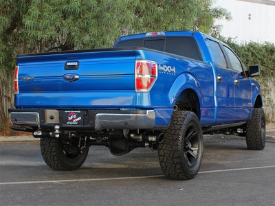aFe MACHForce XP Exhaust 3in SS Dual Side Exit CB w/ Black Tips 11-14 Ford F150 EcoBoost V6-3.5L TT