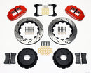 Wilwood Narrow Superlite 4R Rear Kit 14.00in Drill Red 65-82 Corvette C2/C3