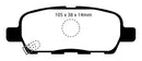 EBC 08-13 Infiniti EX35 3.5 Ultimax2 Rear Brake Pads