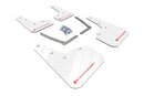 Rally Armor 16-21 Honda Civic Si White UR Mud Flap w/Red Logo