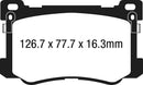 EBC 15+ Hyundai Genesis 3.8 Redstuff Front Brake Pads