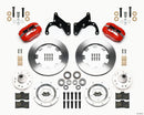 Wilwood Forged Dynalite Front Kit 12.19in Red 65-68 Chevy Impala -Drum Spindle