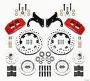 Wilwood Dynapro 6 Front Hub Kit 12.19in Drilled Red 69-70 Impala Drum/Disc 69-82 Vette