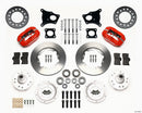 Wilwood Forged Dynalite Front Kit 11.00in Red AMC 71-76 OE Disc w/o Bendix Brakes