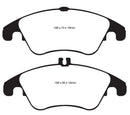 EBC 12+ Mercedes-Benz C250 Coupe 1.8 Turbo Sport Edition Redstuff Front Brake Pads