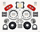 Wilwood AERO6 Front Hub Kit 14.00in Drill Red TCI-IFS 71-78 (Pinto Based)