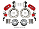 Wilwood AERO4 / MC4 Rear Kit 14.00 Drilled Red Currie Pro-Tour Unit Bearing Floater