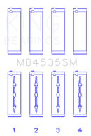 King Engine Bearings Mercedes M276 V6 (Size STD) Main Bearing Set