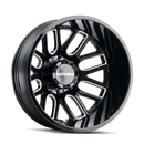 Mayhem 8107D Cogent Dually 20x8.25 / 8x200 BP / -192mm Offset / 142mm Hub Blk w/ Milled Spokes Wheel
