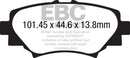EBC 14+ Mazda 3 2.0 (Japan Build) Yellowstuff Rear Brake Pads