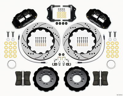 Wilwood Narrow Superlite 6R Front Hat Kit 14.00in Drilled 2013-Up Ford Focus ST w/ Lines