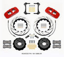 Wilwood AERO6 Front Hat Kit 14.00 Drilled Red 2015-Up Mustang w/Lines