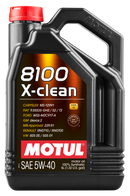 Motul 5L Synthetic Engine Oil 8100 5W40 X-CLEAN C3 -505 01-502 00-505 00-LL04 - Case of 4