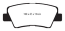 EBC 09-11 Hyundai Azera 3.3 Yellowstuff Rear Brake Pads