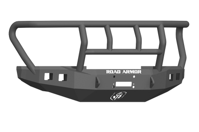Road Armor 17-20 Ford F-250 Stealth Wide Fender Front Winch Bumper w/Titan II Guard - Tex Blk