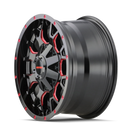 Mayhem 8015 Warrior 17x9 / 5x127 BP / 18mm Offset / 87mm Hub Black w/ Prism Red Wheel