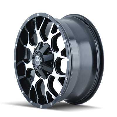Mayhem 8015 Warrior 17x9 / 6x135 BP / 18mm Offset / 106mm Hub Black/Machined Face Wheel