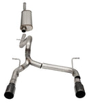 Corsa 2018-2025 Jeep Wrangler JLU 3.6L 2.75in Sport Cat-Back Exhaust w/ 4in Black Tips
