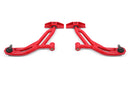 BMR 10-14 Ford Mustang / Shelby GT500 Non-Adj. Lower A-Arms (Poly/Delrin) - Red